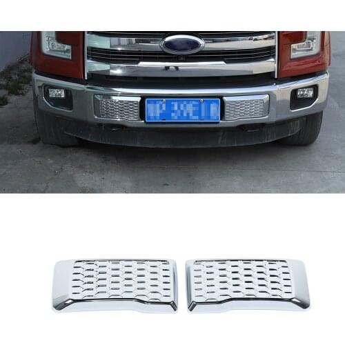 Car Front Bumper Grille Air Intakes Cover Mesh Trim for Ford F150 F-150 2015 2016 2017 2018 2019 2020 2021 External Accessories