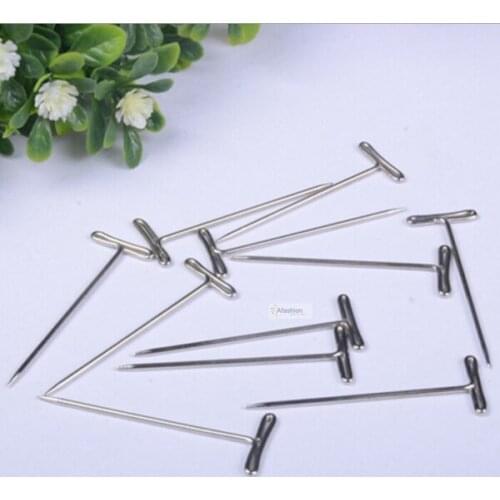 12pcs T pins for wig on foam head style t pin needle brazilian Indian mannequin head type sewing hair salon styling tools