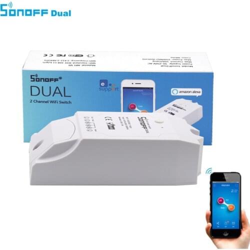 Sonoff Dual 2CH Wifi Smart Switch Home Remote Control Wireless Switch Universal Module Timer Wi-fi Switch Smart Home Controller