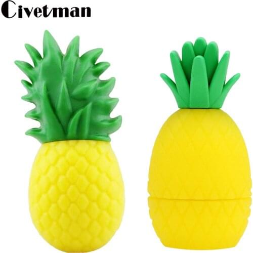 Pineapple USB Flash Drive 4GB 8GB 16GB 32GB 64GB Creative Fruit Usb Drive 256GB Thumb Pen Drive 128GB Memory Stick Disk Gift