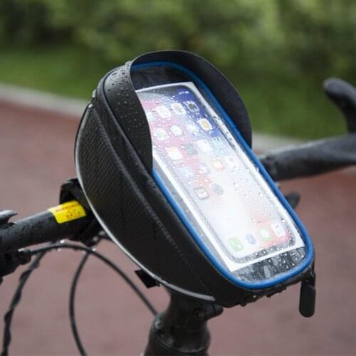 Bicycle Touch Screen Waterproof Bag Mountain Bike Front Beam Pouch Riding Sack 6.5in Phone Case Bag MTB Bike Accessories