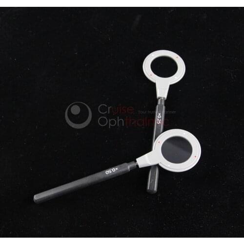 Premium Optometric Jackson Cross Cylinder Robber Handle with 4 dots 0.25 and 0.50 2 pcs a Pack Leather Cover
