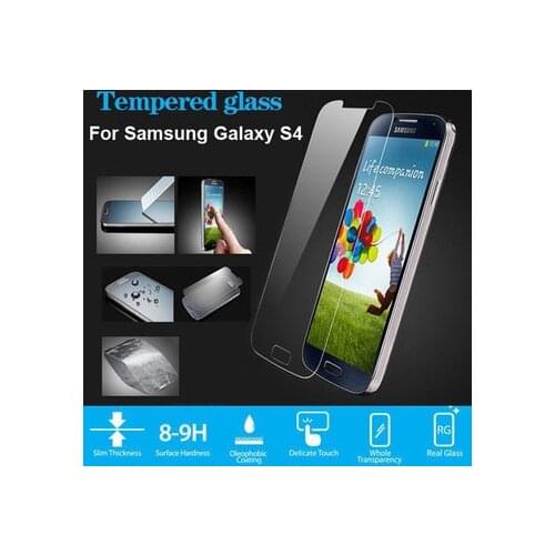 Tempered Glass Screen Protector Film for Galaxy S4 SIV S 4 Tempered Glass Screen for Samsung Galaxy S4 i9500 i9505 +safe package