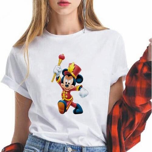 Disney Mickey Magician T-Shirt Women Vintage Harajuku Streetwear Vogue Spanish Ropa Tumblr Mujer Womens Clothing Free Shipping