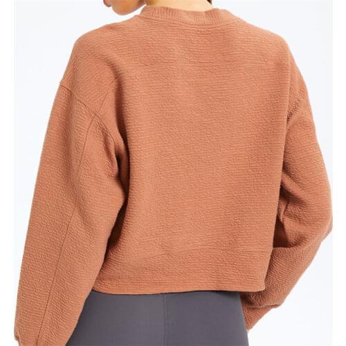 Nepoagym SWEAT Loose Fit Thick Ribbed Women Pullover Long Sleeves Sweatshirt Casual Tops Running Athletic Workout Yoga Shirts