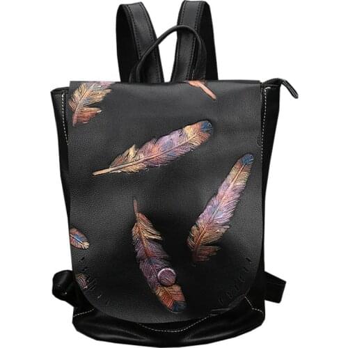 Womens Genuine Leather Backpack Large Capacity School Bags for Teenage Girls Bagpack Female Backpack Lady Fashion 2021 New