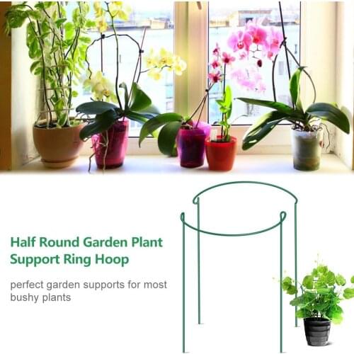 2PCS Garden Plant Hoop Grow Stake Metal Half Round Hoop Support Greenhouse Plant Flower Holder Farm Tools Dropshipping