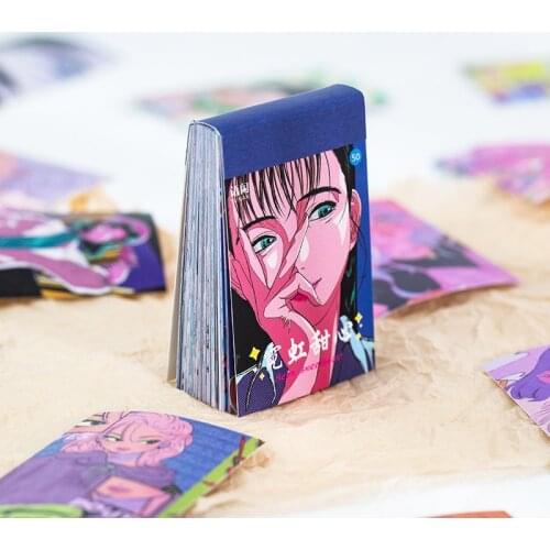 50 sheets/book Midnight Sweetheart Girl Decorative Stickers Scrapbooking Stick Label Diary Album stationery Sticker Accessories