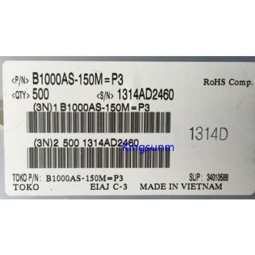 Free shipping 10pcs TOKO patch magnetic shielding power inductor B1000AS-150M=P3 15UH 8*8