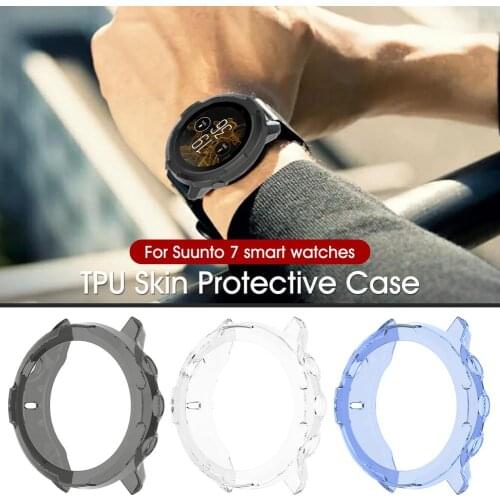 High-quality TPU Watch Accessories Case Dustproof Protective Shell Multicolor Anti Scratch Skin Cover For Suunto 7 Smart Watches