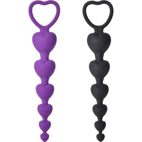 Dropshippping Silicone Masturbator Anal Plug Long Pull Beads Massager Couple Flirting Sex Toy 6 Beads Design Sex Stimulation