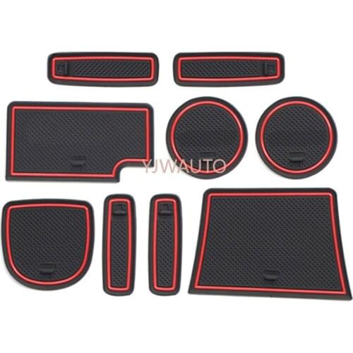 Door Slot Mat for Honda BRIO AMAZE Gate Groove Cushion Car Door Rubber Cup Holder Mats Anti-slip Carpets Position