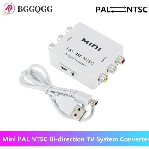 Mini PAL NTSC Bi-direction TV System Converter Switcher PAL to NTSC NTSC to PAL Dual-Way TV Composite Connection Converters