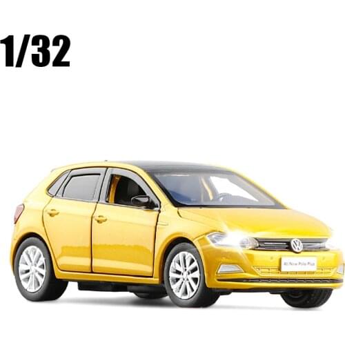 High Simulation 1/32 All New VW Polo-PLUS Toy Vehicles Model Alloy Children Toys Collection Gift Car Kids Free Shipping