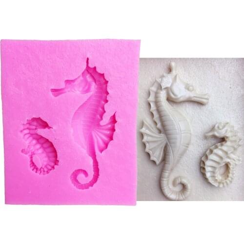 M1007 Cake Tools sea horse seahorse mould silicone mold Cake Fondant tool Decorating DIY Kitchen Baking Bakeware