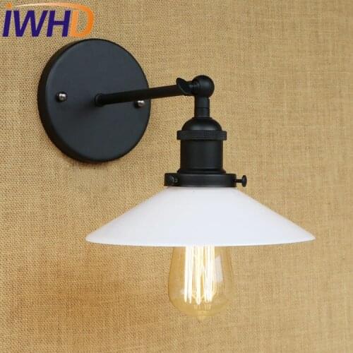 IWHD Retro Loft Style Edison Wall Sconce Iron Glass Vintage Wall Light Fixtures Industrial Wall Lamp Indoor Lighting Lamparas