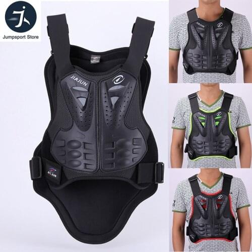 JIAJUN Adult Off-road Armor Jacket Racing Vest Chest Protective Gear Armor Motorcycle Riding CS Paintball Armor Back Support