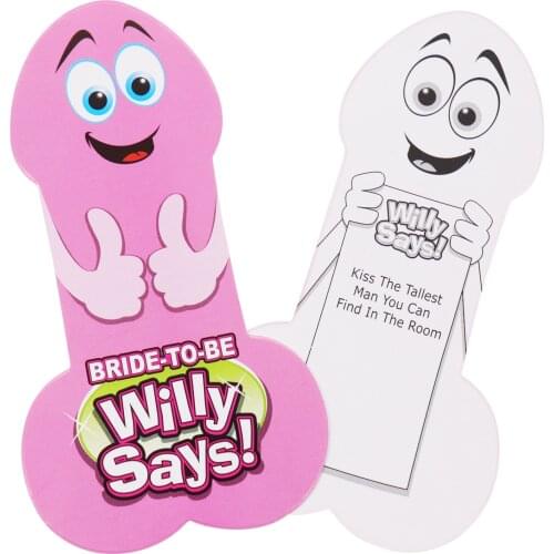 24pcs Willy Says Card Bachelorette Party Favors Cards Hen Night Party Drinking Game Cards Hen Party Game Accessories Supplies