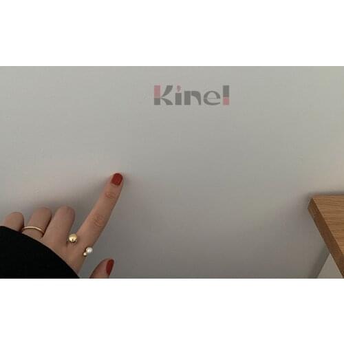 Kinel Korean INS Minimalism Adjustbale Finger Rings for Women 14K Gold Real 925 Sterling Silver Fashion Jewelry Pearl Ring