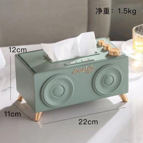 Nordic Creative Speaker Tissue Box Decoration American Light Luxury Style Household Living Room Coffee Table Paper Extraction