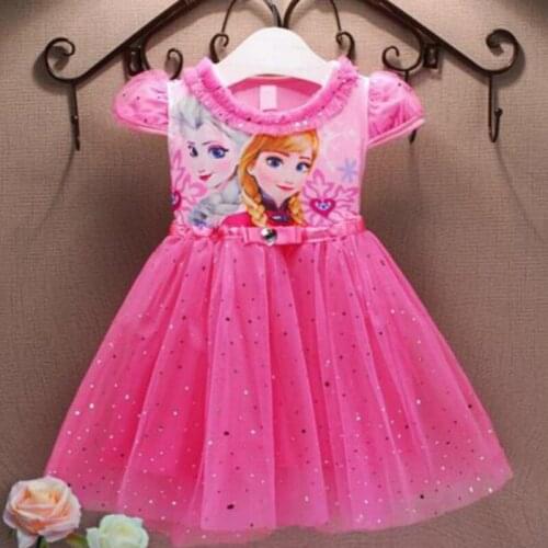 Girl Dress Summer Baby Child Clothes Princess Anna Elsa Dress Snow Queen Cosplay Costume Children New Year Party Costume