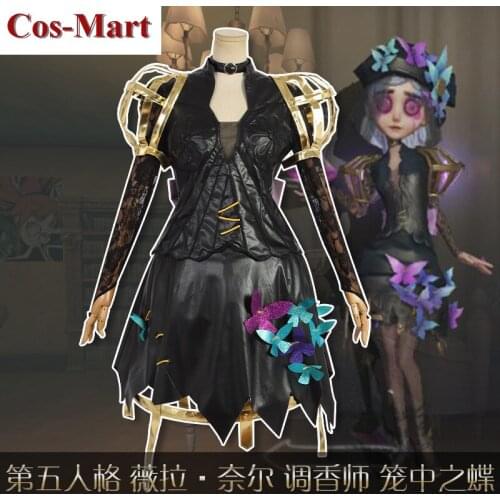 Hot Game Identity V Vera Nair Cosplay Costume Perfumer Butterfly Unifrom Dress Unisex Activity Party Role Play Clothing S-3XL