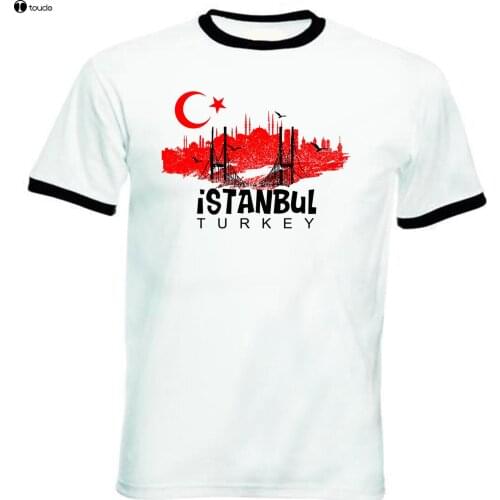 MenS T-Shirts Summer Style Fashion Swag Men Hot Sale Istanbul Turkey - NEW BLACK RINGER COTTON T-Shirt Men Clothing