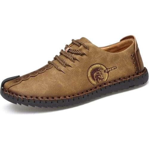 Mens PU Leather Flat Driving Moccasins Shoes Pumps Lace Up Climb Oxfords Waterproof Beach 3colors Plus Size 38-47