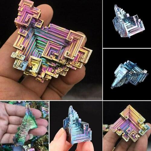 Natural Stone Quartz Crystal Rainbow Titanium Cluster Mineral Specimen Healing Stone Beads Colloection DIY Jewelry Making 1PC