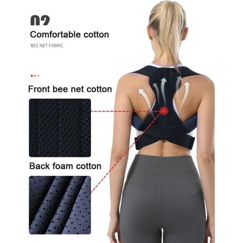 Neoprene Posture Corrector Scoliosis Back Brace Spine Corset Belt Shoulder Therapy Waist Lumbar Support Poor Posture Correction