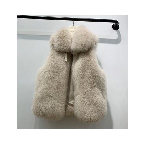 NEW Women Natural Real Fox Fur Vest Winter Ladies Gilet Sleeveless Genuine Fur Coat Female Real Fur Vest Waistcoat
