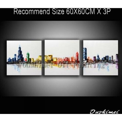 Excellent Artist Hand-painted High Quality Abstract Fine Art Urban Painting On Canvas Handmade ModernTextured Oil Painting