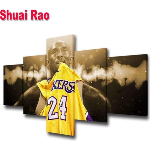 Diamond painting 5 Pieces Beach Sunset Seaside Camels Team Paintings Wall Art diamond Embroidery full round drills mosaic animal