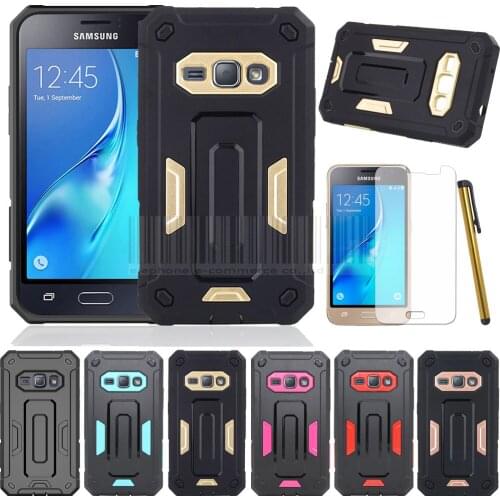 Anti-shock Protective Jazz Armor Slim Defender Back Case Cover With Films+Stylus For Samsung Galaxy J1 2016 J120 J120F J120H