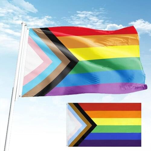 Rainbow Pride Flag Vivid Bright Colour Fade Resistant Victory For Love For Indoor Outdoor can CSV