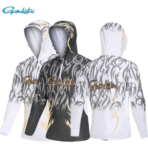GAMAKATSU Fishing Shirts Long Sleeve Clothes Anti-UV Sunscreen Breathable Quick Drying Outdoor Sports Summer Fishing Clothing