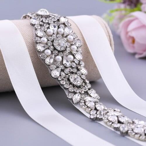 S351 Handmad Wedding Belt Rhinestone Bride Bridesmaid Dress Accessories Mariage Sash Wedding Accessories Belt for Evening Dress