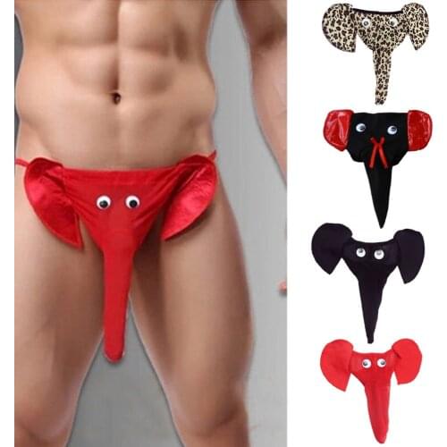 Sexy Briefs Novel Style Elephant Bulge Pouch Mens Elastic T Back Lingerie Erotic Underwear Sexy Underwear Clothes