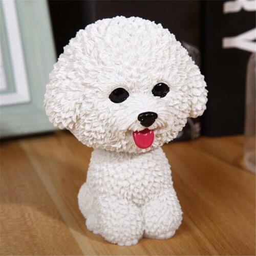 Schnauzer Bichon Pug Car Shake Head Dogs Ornaments For Auto Interior Home Room Auto Accessories Cute Nodding Decoration Gift