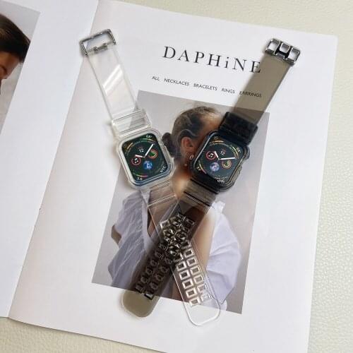 Sport belt for Apple Watch Band Series 1 2 3 4 5 6 se Rubber case for Iwatch Strap 38mm 40mm 42mm 44mm