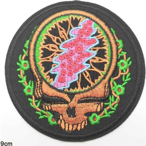 Greatful Dead Iron On Embroidered Clothes Patches For Clothing Stickers Garment Wholesale