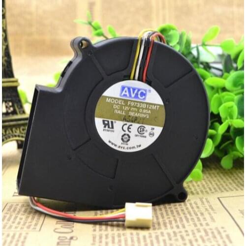 AVC 9733 F9733B12MT 9 cm 12V 0.95A 4-wire blower fan fan opposite hole 100mm