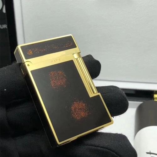 100% brand new retro DuPont bright sound lighter Seiko manufacture windproof copper body cigarette lighter with box