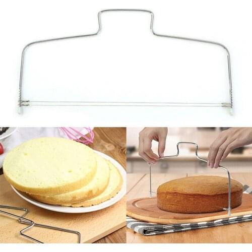 1pc Stainless Steel One or Double Line Adjustable Cake Cut Slicer Device Cake Decorating Mold DIY Bakeware Kitchen Cooking Tool
