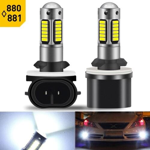 2X Car Led Fog Light White High Power 881 880 H27 H3 H1 LED Bulbs For Hyundai Elantra Yuedong Langdong Rena ix35 Tucson Accent