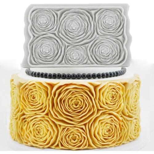 Rose Peony Flowers 3D Stereo Silicone Mold Cake Decorating Tool Fondant Cake Lace Shaping Mold DIY Chocolate Cakes Baking Mould
