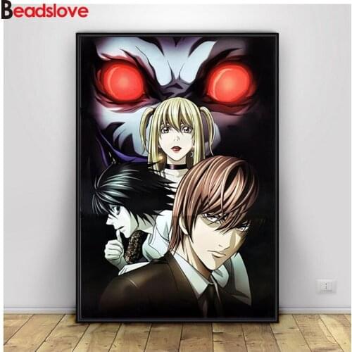 5D Embroidery Diamond Bleach Pictures Home Decor Painting Anime Death Note Full Square Drill Cross Stitch Wall Art Handmade
