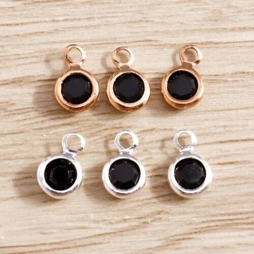 60pcs/lot 5*8mm Small Round Charms Pendants for Making Necklace Earrings DIY Women Handmade Jewelry Findings Accessories