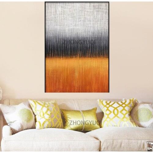 Abstract Geometric light and shadow orange art Wall Poster Print Canvas Painting Art Living Room Decoration Pictures Home Decor