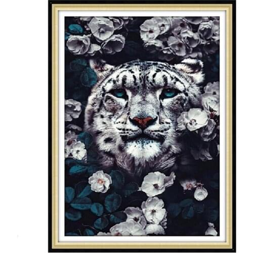 Tiger DIY Diamond Painting Diamond Embroidery Cross Stitch Fashion Face& Flowers Home Decor Picture Rhinestones Wall Paste